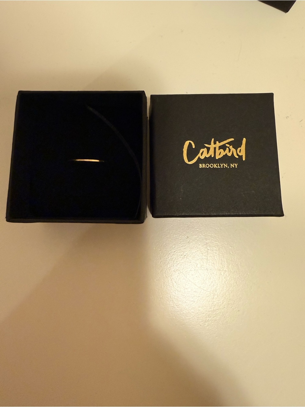 Catbird Thin Gold Stacking Rings - Picture 2 of 3